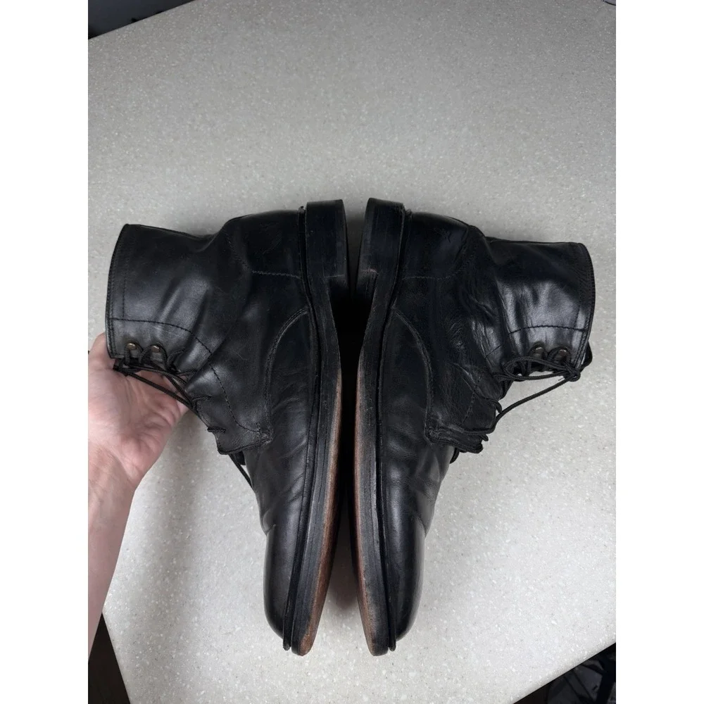 Frye James 87124 Lace Up Men's Sz 13 D Black Leather Casual Dress Boots
